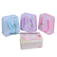 Custom Impreso Carrier Paper Suitcase Cajas De Regalo Bolso Manija De la Cinta